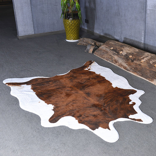 Casual Decoration Rug Multi Colored Animal Print Area Carpet Cowhide Non-Slip Backing Pet Friendly Indoor Rug Dark Brown 4'7" x 6'7" Clearhalo 'Area Rug' 'Casual' 'Rugs' Rug' 2317443