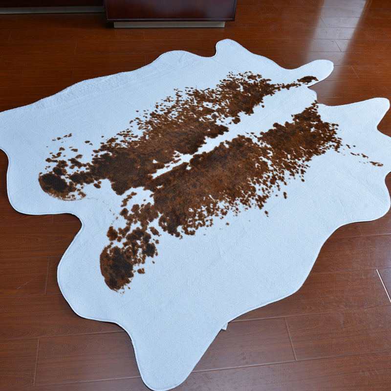 Casual Decoration Rug Multi Colored Animal Print Area Carpet Cowhide Non-Slip Backing Pet Friendly Indoor Rug Red Brown 4'7" x 6'7" Clearhalo 'Area Rug' 'Casual' 'Rugs' Rug' 2317450