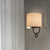 Traditional Half-Cylinder Wall Light 1 Head White Fabric Shade Wall Sconce Lighting for Bedroom White Clearhalo 'Wall Lamps & Sconces' 'Wall Lights' Lighting' 231746