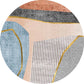 Contemporary Decoration Rug Multi Colored Geo Printed Area Carpet Cotton Blend Anti-Slip Backing Easy Care Rug Blue Clearhalo 'Area Rug' 'Rug' 2317485