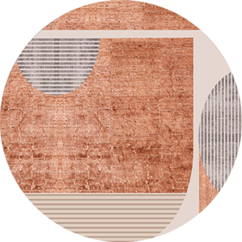 Contemporary Decoration Rug Multi Colored Geo Printed Area Carpet Cotton Blend Anti-Slip Backing Easy Care Rug Yellow-Red Clearhalo 'Area Rug' 'Rug' 2317487
