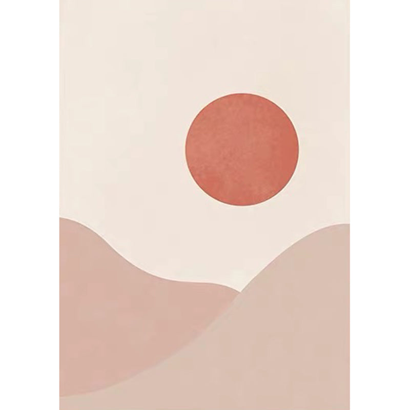 Multi Colored Novelty Rug Polyster Geometric Printed Area Carpet Anti-Slip Backing Stain-Resistant Area Rug for Decoration Nude Pink Clearhalo 'Area Rug' 'Rug' 2317517