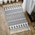 Multi Color Comfort Rug Jute Geometric Printed Area Carpet Easy Care Stain-Resistant Pet Friendly Rug with Tassel for Bedroom Smoke Gray 2' x 2'11" Clearhalo 'Area Rug' 'Bohemian' 'Rugs' Rug' 2317562