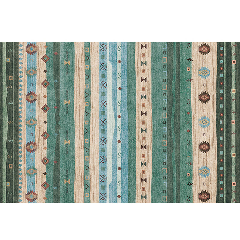 Natural Living Room Rug Multicolor Geo Pattern Indoor Rug Polypropylene Anti-Slip Machine Washable Area Carpet Turquoise Clearhalo 'Area Rug' 'Rugs' 'Southwestern' Rug' 2317670