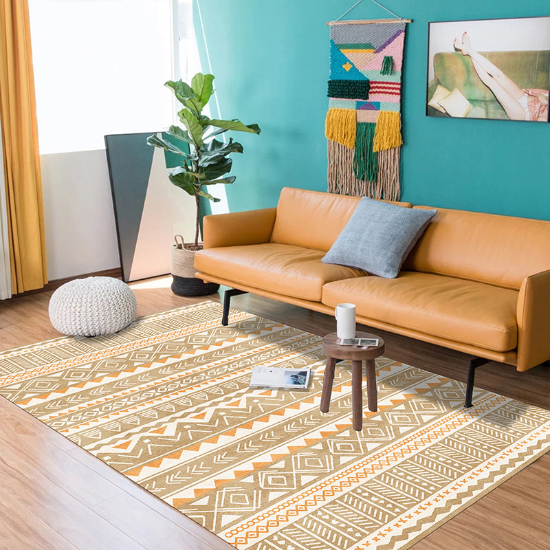 Natural Living Room Rug Multi-Color Geo Printed Area Carpet Synthetics Anti-Slip Backing Pet Friendly Indoor Rug Clearhalo 'Area Rug' 'Rugs' 'Southwestern' Rug' 2317679