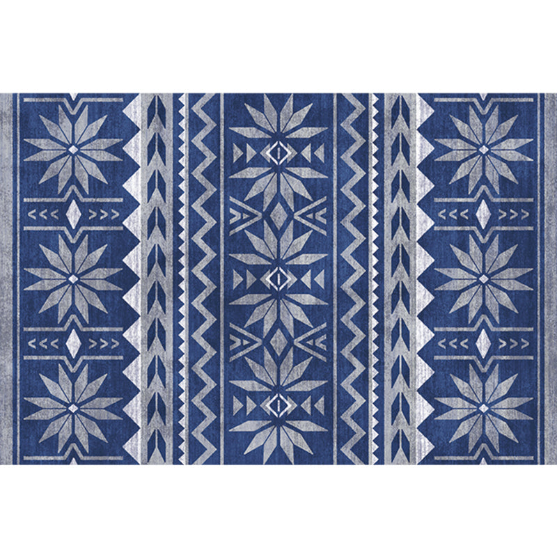 Natural Living Room Rug Multi-Color Geo Printed Area Carpet Synthetics Anti-Slip Backing Pet Friendly Indoor Rug Blue Clearhalo 'Area Rug' 'Rugs' 'Southwestern' Rug' 2317681