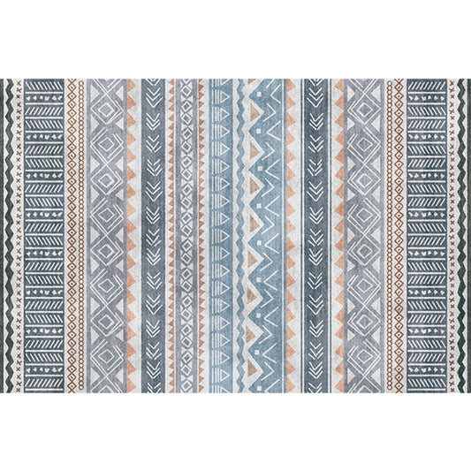 Natural Living Room Rug Multi-Color Geo Printed Area Carpet Synthetics Anti-Slip Backing Pet Friendly Indoor Rug Gray Blue Clearhalo 'Area Rug' 'Rugs' 'Southwestern' Rug' 2317683