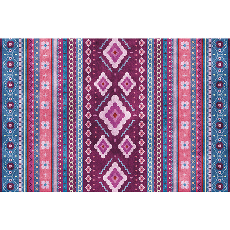 Natural Living Room Rug Multi-Color Geo Printed Area Carpet Synthetics Anti-Slip Backing Pet Friendly Indoor Rug Purple-Pink Clearhalo 'Area Rug' 'Rugs' 'Southwestern' Rug' 2317685