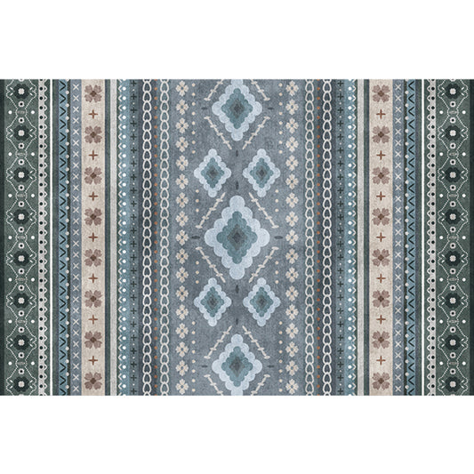 Natural Living Room Rug Multi-Color Geo Printed Area Carpet Synthetics Anti-Slip Backing Pet Friendly Indoor Rug Green Clearhalo 'Area Rug' 'Rugs' 'Southwestern' Rug' 2317687