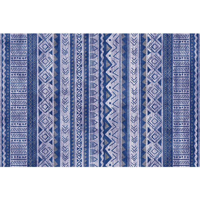 Natural Living Room Rug Multi-Color Geo Printed Area Carpet Synthetics Anti-Slip Backing Pet Friendly Indoor Rug Dark Blue Clearhalo 'Area Rug' 'Rugs' 'Southwestern' Rug' 2317692