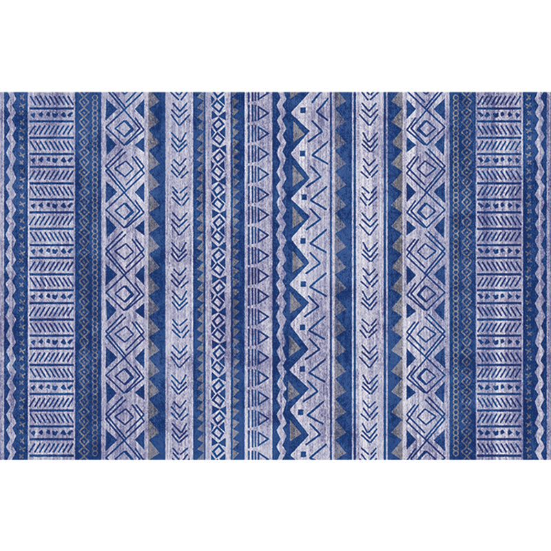 Natural Living Room Rug Multi-Color Geo Printed Area Carpet Synthetics Anti-Slip Backing Pet Friendly Indoor Rug Dark Blue Clearhalo 'Area Rug' 'Rugs' 'Southwestern' Rug' 2317692