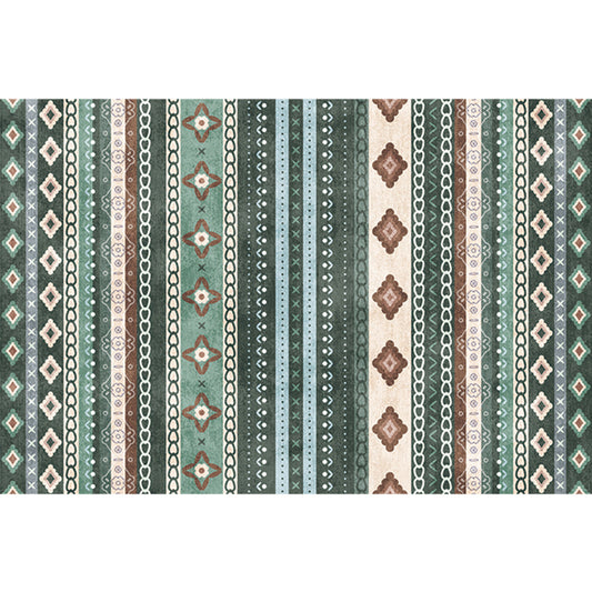 Natural Living Room Rug Multi-Color Geo Printed Area Carpet Synthetics Anti-Slip Backing Pet Friendly Indoor Rug Turquoise Clearhalo 'Area Rug' 'Rugs' 'Southwestern' Rug' 2317693