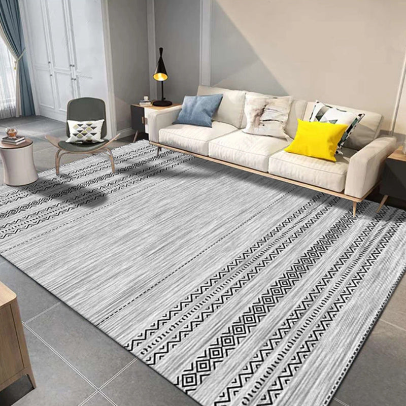 Southwestern Geo Pattern Rug Multi-Color Polyster Area Rug Easy Care Pet Friendly Washable Area Carpet for Room Grey Clearhalo 'Area Rug' 'Rugs' 'Southwestern' Rug' 2317711