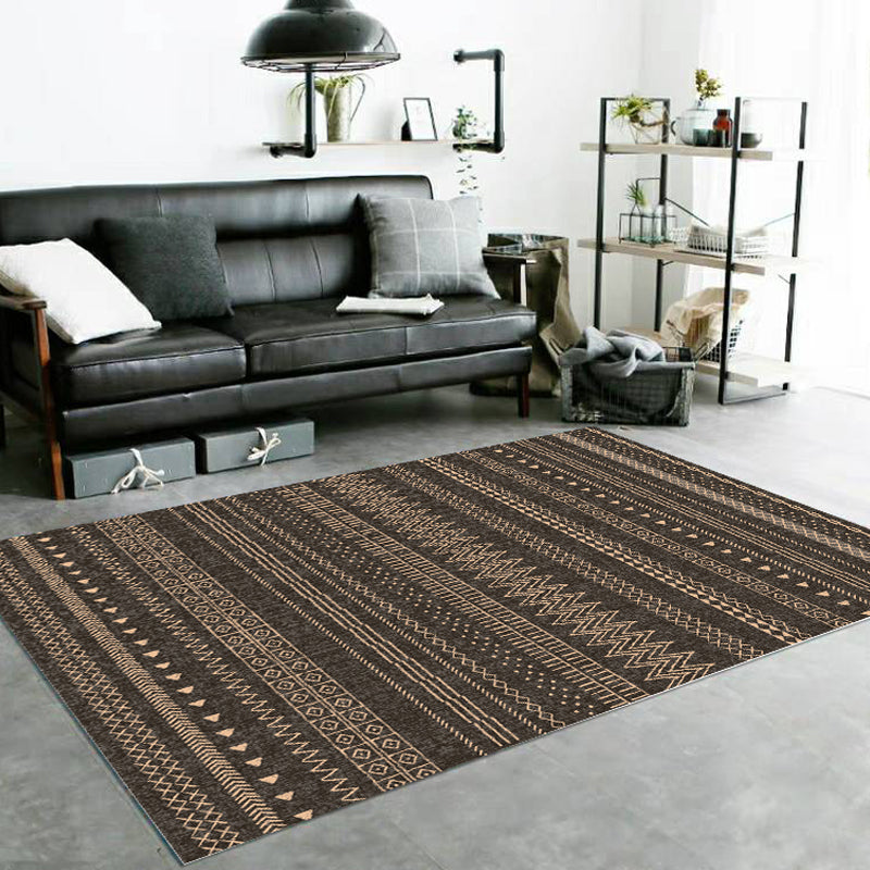 Multicolored Geometric Print Rug Polypropylene Relaxing Indoor Rug Anti-Slip Backing Pet Friendly Easy Care Area Rug for Decoration Brown Clearhalo 'Area Rug' 'Rugs' 'Southwestern' Rug' 2317714