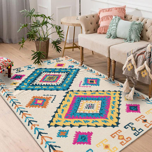Nordic Decoration Rug Multicolored Geometric Print Indoor Rug Polyster Non-Slip Pet Friendly Washable Area Carpet Clearhalo 'Area Rug' 'Rugs' 'Southwestern' Rug' 2317727