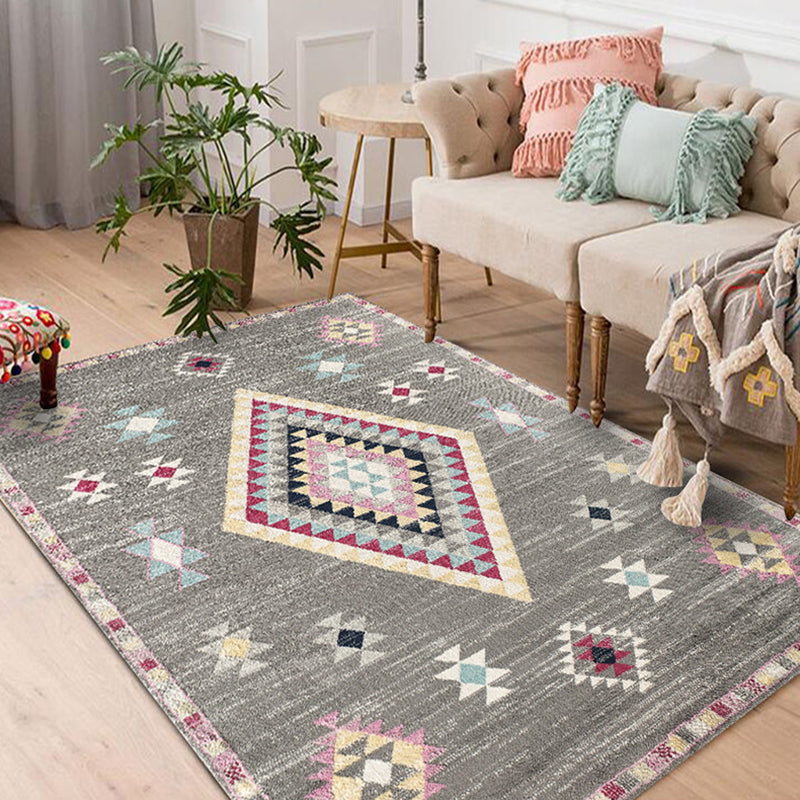 Nordic Decoration Rug Multicolored Geometric Print Indoor Rug Polyster Non-Slip Pet Friendly Washable Area Carpet Clearhalo 'Area Rug' 'Rugs' 'Southwestern' Rug' 2317730
