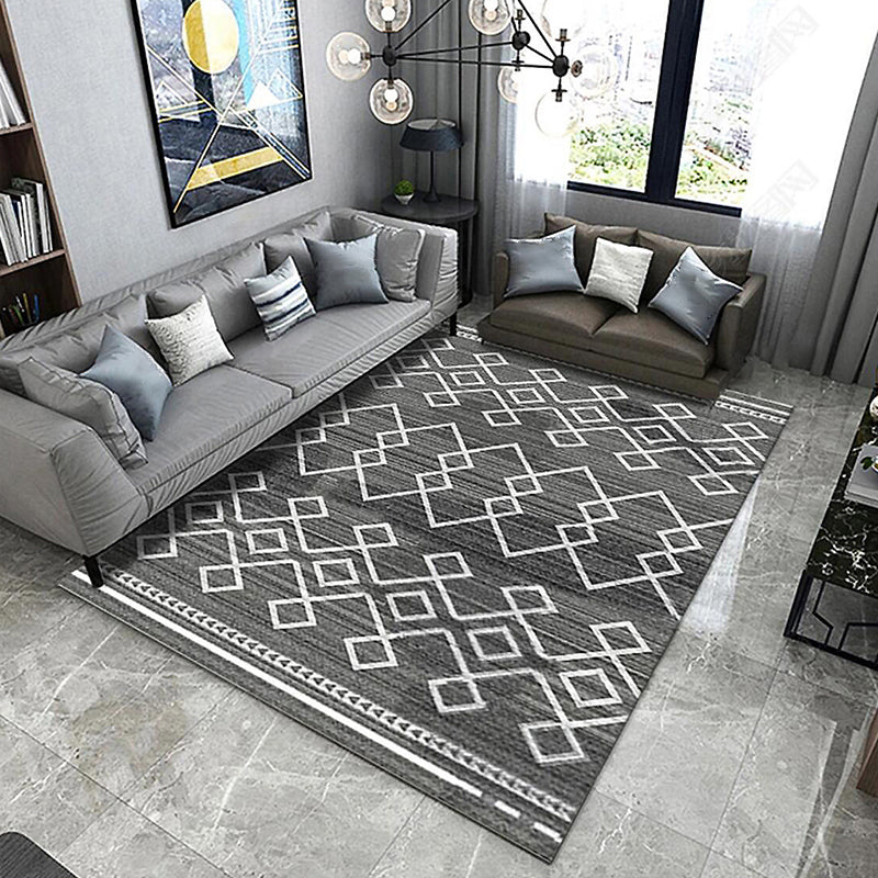 Nordic Decoration Rug Multicolored Geometric Print Indoor Rug Polyster Non-Slip Pet Friendly Washable Area Carpet Clearhalo 'Area Rug' 'Rugs' 'Southwestern' Rug' 2317732