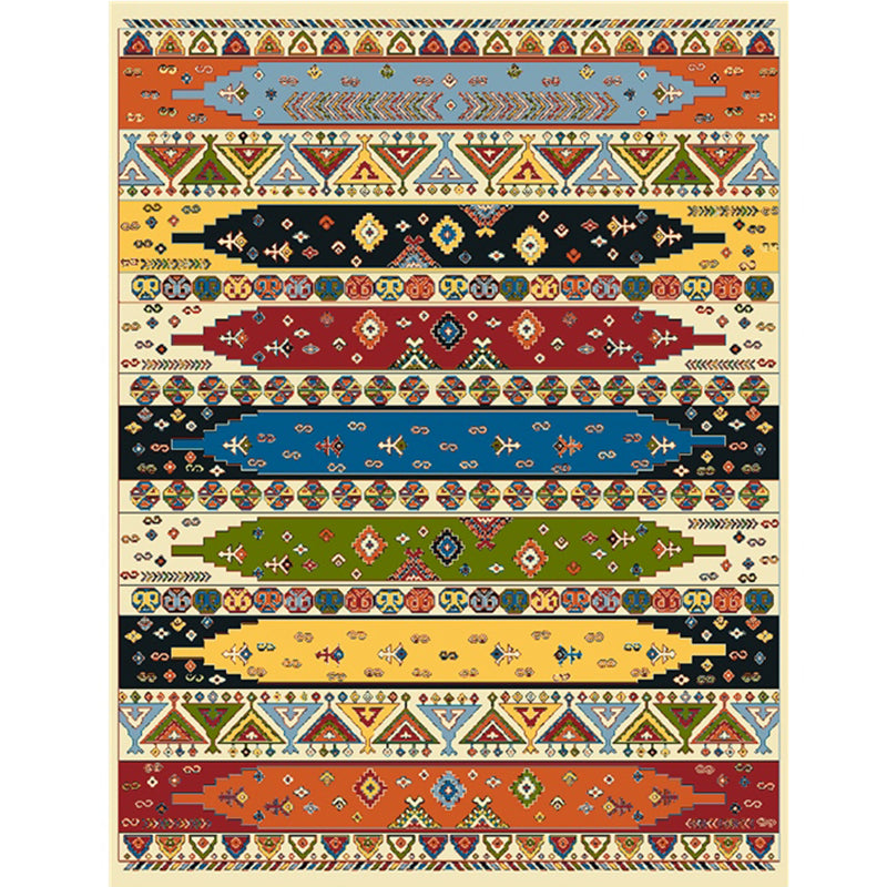 Boho Living Room Rug Multi Colored Plaid Printed Indoor Rug Synthetics Non-Slip Backing Pet Friendly Carpet Clearhalo 'Area Rug' 'Bohemian' 'Rugs' Rug' 2317748