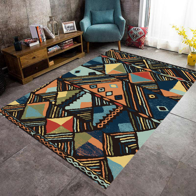 Boho Parlor Rug Multi-Color Geometric Printed Area Carpet Synthetics Non-Slip Pet Friendly Easy Care Indoor Rug Clearhalo 'Area Rug' 'Bohemian' 'Rugs' Rug' 2317772