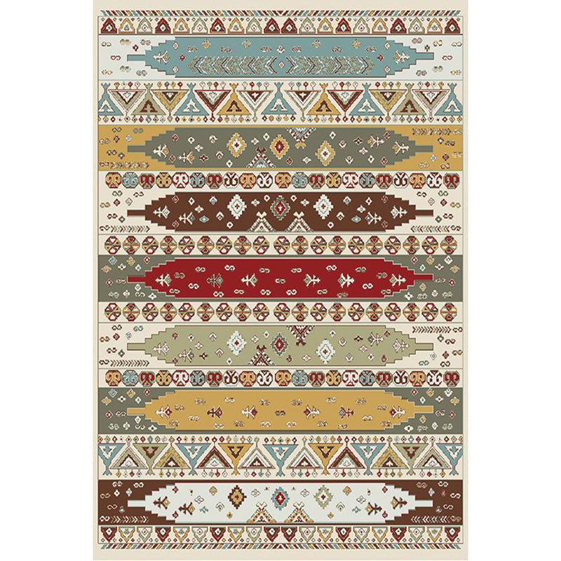 Boho Parlor Rug Multi-Color Geometric Printed Area Carpet Synthetics Non-Slip Pet Friendly Easy Care Indoor Rug Green Clearhalo 'Area Rug' 'Bohemian' 'Rugs' Rug' 2317773