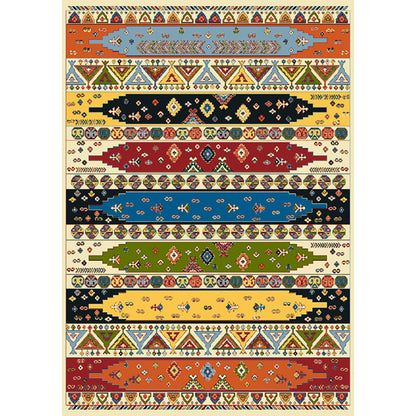 Boho Parlor Rug Multi-Color Geometric Printed Area Carpet Synthetics Non-Slip Pet Friendly Easy Care Indoor Rug Yellow Clearhalo 'Area Rug' 'Bohemian' 'Rugs' Rug' 2317774