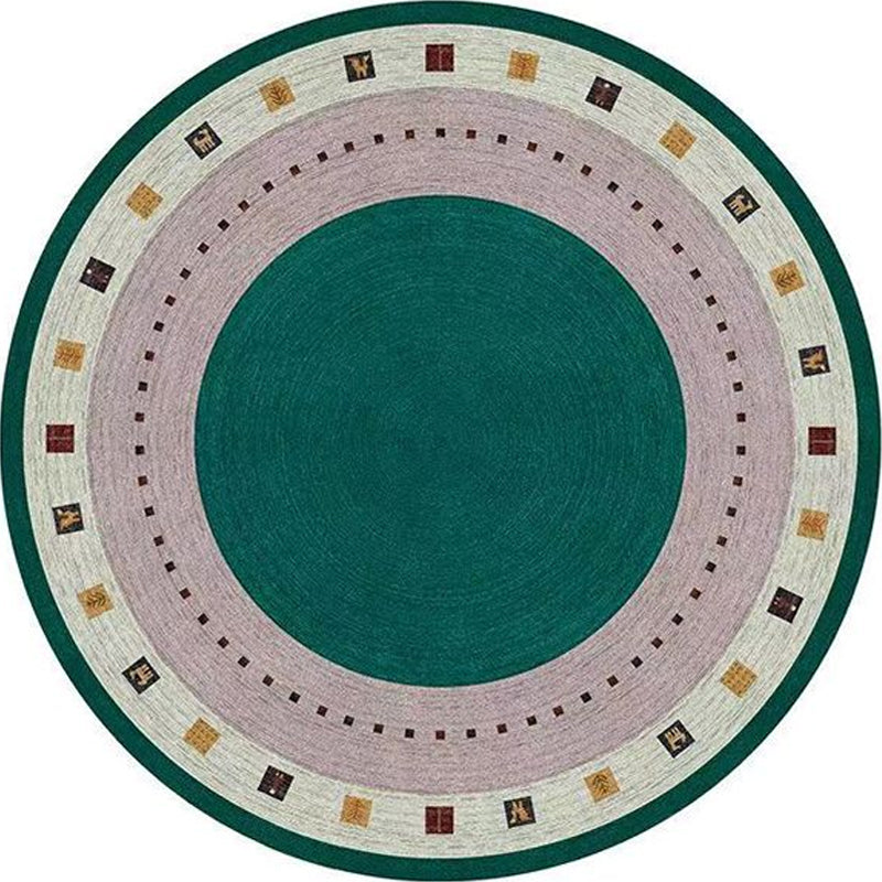 Southwestern Bedroom Rug Multi-Color Geometric Print Indoor Rug Polyster Anti-Slip Backing Pet Friendly Area Carpet Green Clearhalo 'Area Rug' 'Rugs' 'Southwestern' Rug' 2317788