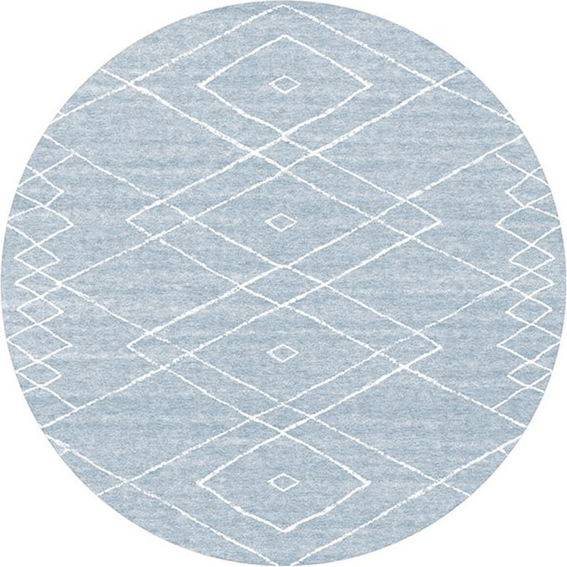 Southwestern Bedroom Rug Multi-Color Geometric Print Indoor Rug Polyster Anti-Slip Backing Pet Friendly Area Carpet Light Blue Clearhalo 'Area Rug' 'Rugs' 'Southwestern' Rug' 2317790