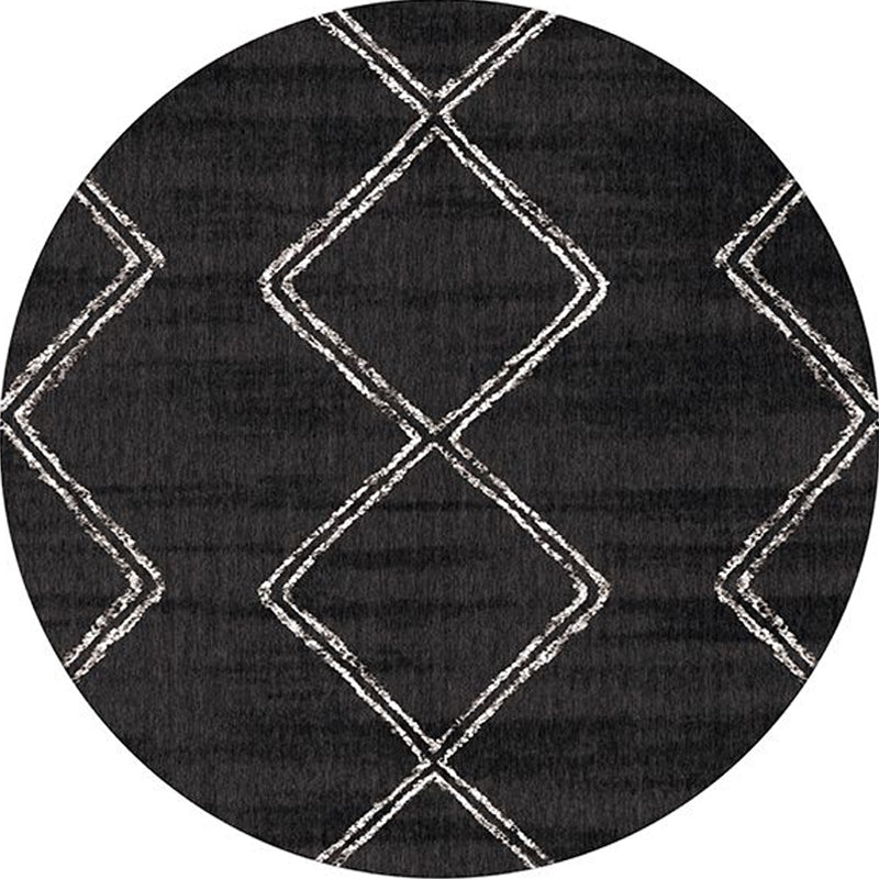Southwestern Bedroom Rug Multi-Color Geometric Print Indoor Rug Polyster Anti-Slip Backing Pet Friendly Area Carpet Black Clearhalo 'Area Rug' 'Rugs' 'Southwestern' Rug' 2317794