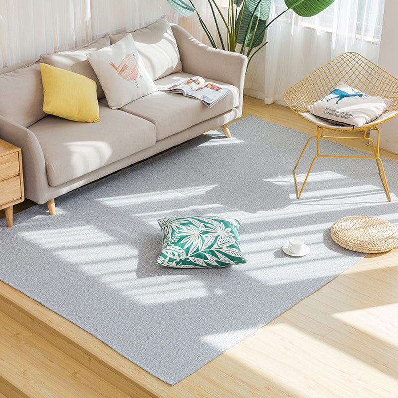 Country Bedroom Rug Multi-Color Solid Color Area Carpet Cotton Pet Friendly Easy Care Indoor Rug with Tassel Grey Clearhalo 'Area Rug' 'Rug' 2317803