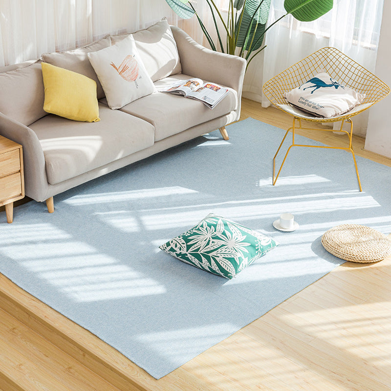 Country Bedroom Rug Multi-Color Solid Color Area Carpet Cotton Pet Friendly Easy Care Indoor Rug with Tassel Blue Clearhalo 'Area Rug' 'Rug' 2317807
