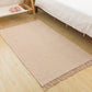 Country Bedroom Rug Multi-Color Solid Color Area Carpet Cotton Pet Friendly Easy Care Indoor Rug with Tassel Light Beige Clearhalo 'Area Rug' 'Rug' 2317815