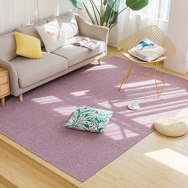 Country Bedroom Rug Multi-Color Solid Color Area Carpet Cotton Pet Friendly Easy Care Indoor Rug with Tassel Purple Clearhalo 'Area Rug' 'Rug' 2317816