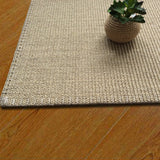 Farmhouse Solid Color Rug Gray Khaki Sisal Indoor Rug Non-Slip Backing Machine Washable Area Carpet for Bedroom Clearhalo 'Area Rug' 'Rug' 2317825