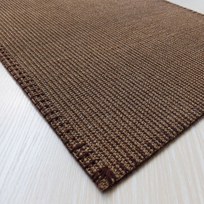 Gray Khaki Solid Color Rug Sisal Country Area Carpet Anti-Slip Backing Pet Friendly Easy Care Indoor Rug for Room Clearhalo 'Area Rug' 'Rug' 2317858