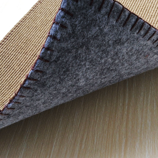 Light Brown Solid Color Rug Sisal Cottage Area Carpet Anti-Slip Machine Washable Pet Friendly Indoor Rjug for Living Room Light Brown