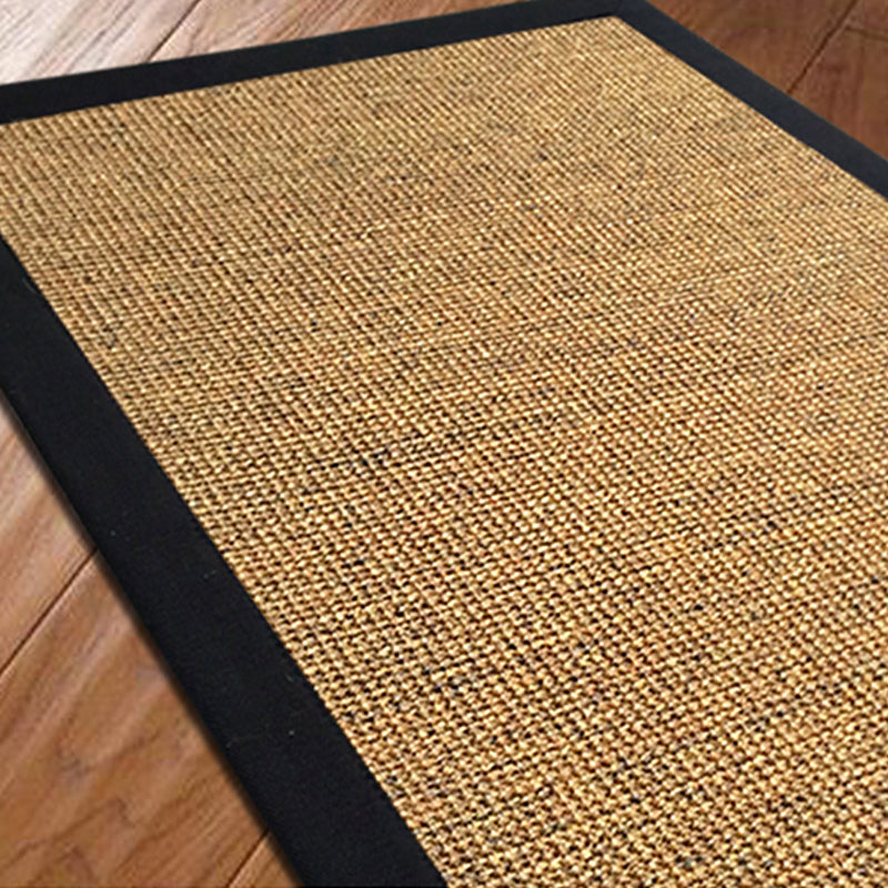 Farmhouse Solid Color Rug Multi Color Sisal Area Rug Non-Slip Backing Pet Friendly Easy Care Area Carpet for Bedroom Black Clearhalo 'Area Rug' 'Rug' 2317876