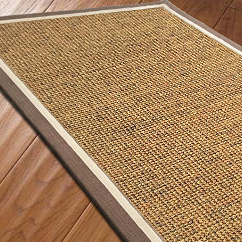 Farmhouse Solid Color Rug Multi Color Sisal Area Rug Non-Slip Backing Pet Friendly Easy Care Area Carpet for Bedroom Dark Brown Clearhalo 'Area Rug' 'Rug' 2317880