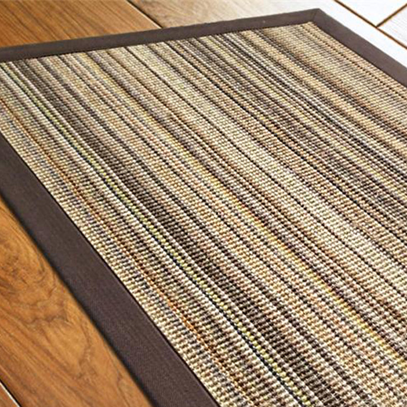 Multi Color Rustic Rug Sisal Solid Color Indoor Rug Anti-Slip Backing Stain-Resistant Machine Washable Carpet for Home Dark Brown Clearhalo 'Area Rug' 'Rug' 2317884