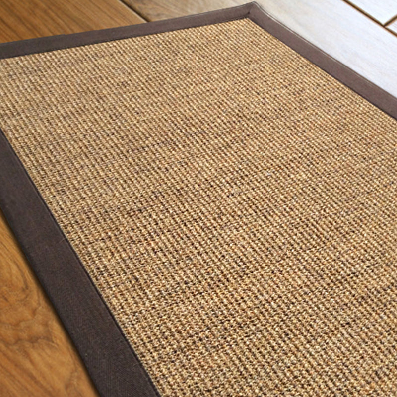 Minimalist Living Room Rug Multi Color Solid Color Indoor Rug Sisal Non-Slip Backing Machine Washable Area Carpet Red Brown Clearhalo 'Area Rug' 'Rug' 2317906