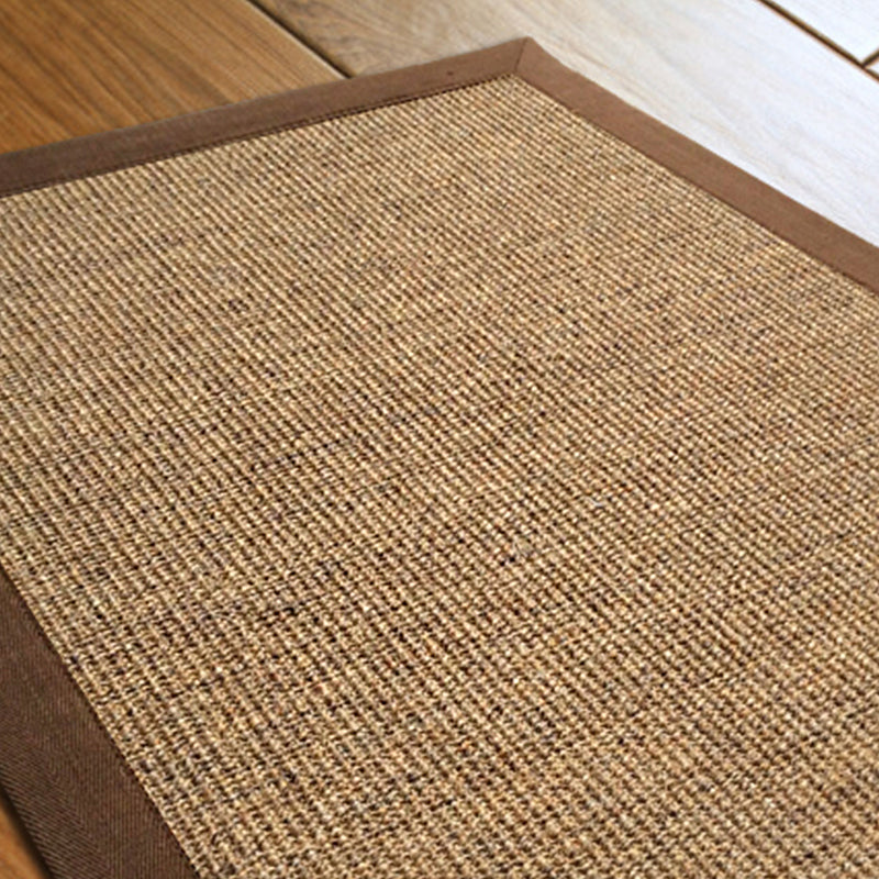 Minimalist Living Room Rug Multi Color Solid Color Indoor Rug Sisal Non-Slip Backing Machine Washable Area Carpet Light Brown Clearhalo 'Area Rug' 'Rug' 2317909