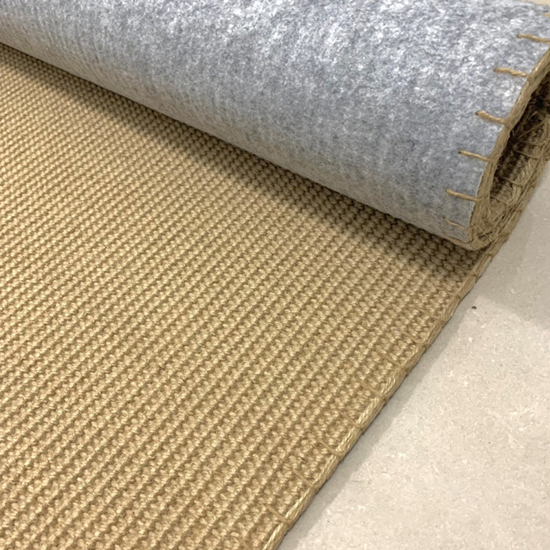 Farmhouse Parlor Rug Multi Colored Solid Color Indoor Rug Sisal Anti-Slip Backing Pet Friendly Easy Care Area Carpet Camel Clearhalo 'Area Rug' 'Rug' 2317911