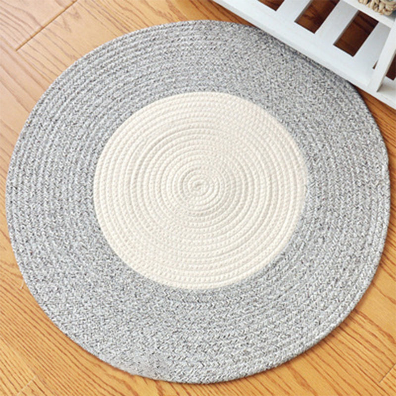 Simplicity Bedroom Rug Multi Color Solid Color Area Carpet Sisal Non-Slip Backing Machine Washable Indoor Rug Gray-Khaki Clearhalo 'Area Rug' 'Rug' 2317945