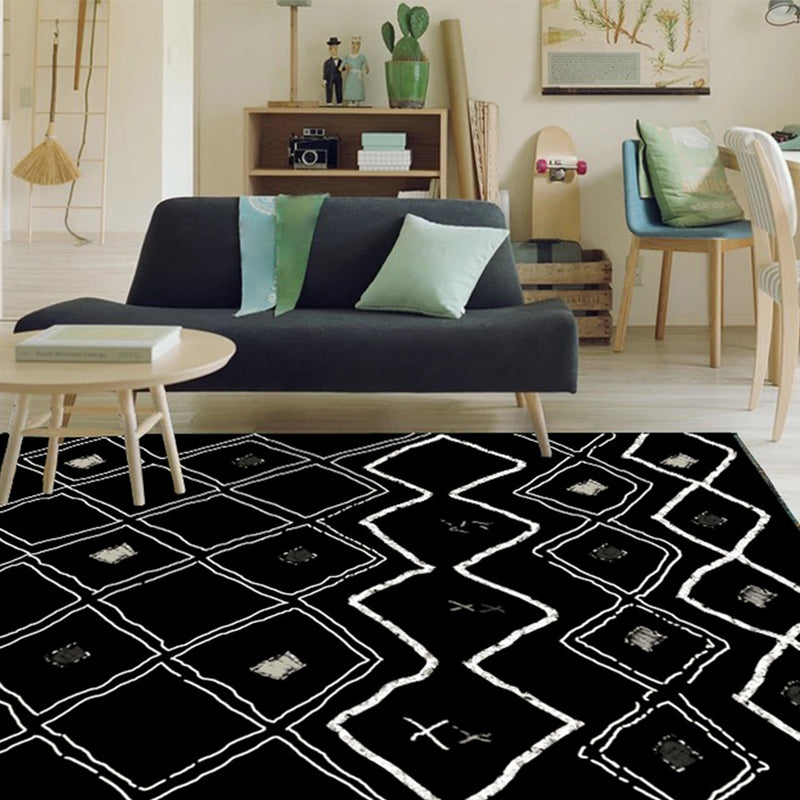 Eclectic Living Room Rug Multi-Color Geometric Printed Area Carpet Polypropylene Non-Slip Backing Machine Washable Indoor Rug Clearhalo 'Area Rug' 'Bohemian' 'Rugs' Rug' 2318014