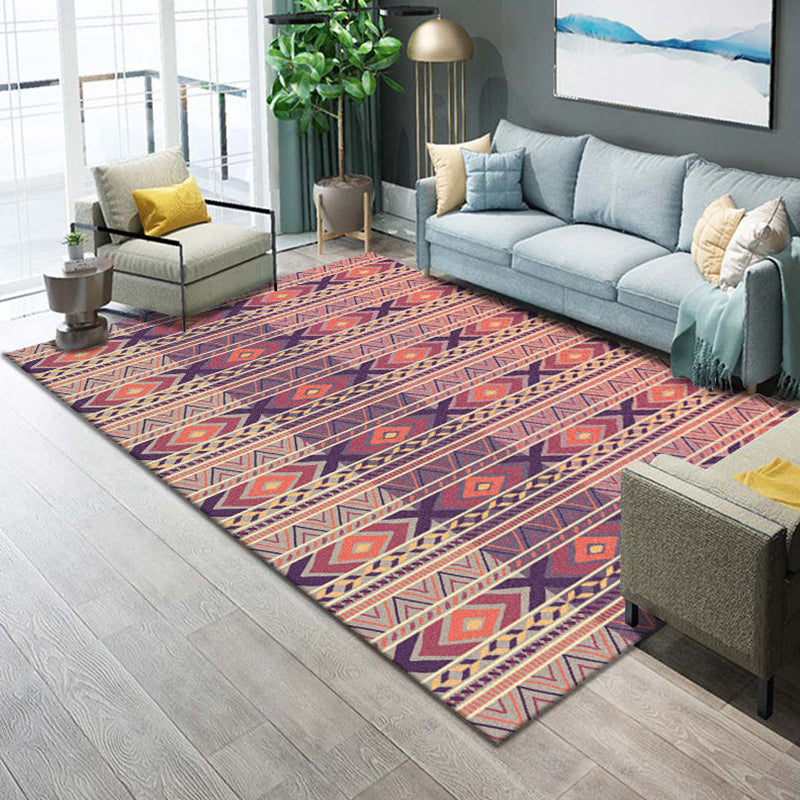 Western Parlor Rug Multi Color Geometric Print Area Carpet Polypropylene Easy Care Pet Friendly Washable Indoor Rug Clearhalo 'Area Rug' 'Rugs' 'Southwestern' Rug' 2318023