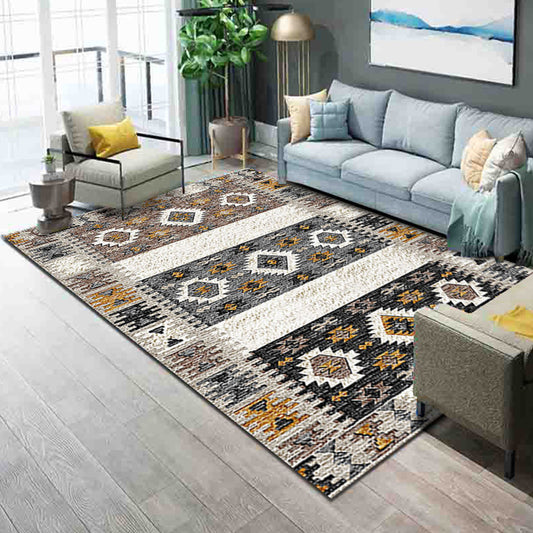 Western Parlor Rug Multi Color Geometric Print Area Carpet Polypropylene Easy Care Pet Friendly Washable Indoor Rug Clearhalo 'Area Rug' 'Rugs' 'Southwestern' Rug' 2318027