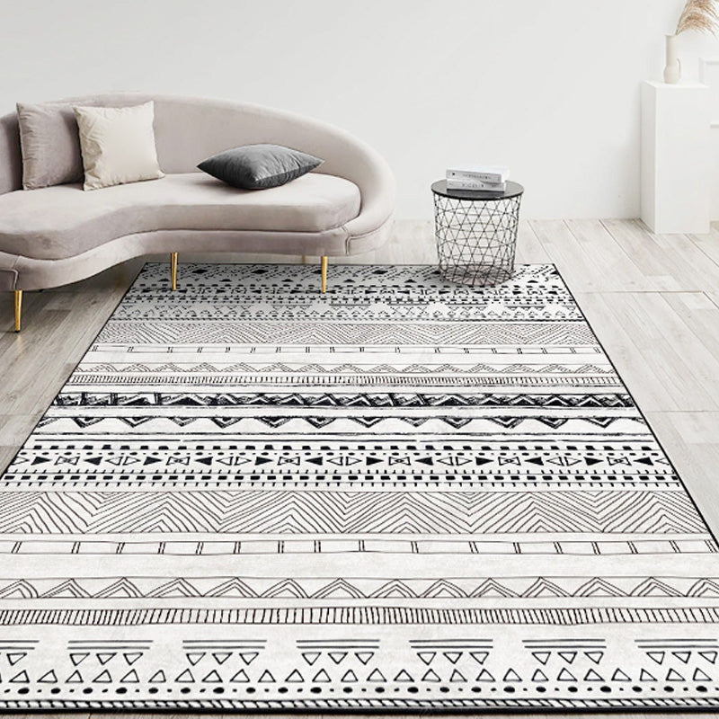 Funky Geometric Printed Rug Multi Color Synthetics Indoor Rug Non-Slip Backing Machine Washable Area Carpet for Decoration Gray-Khaki Clearhalo 'Area Rug' 'Rugs' 'Southwestern' Rug' 2318038
