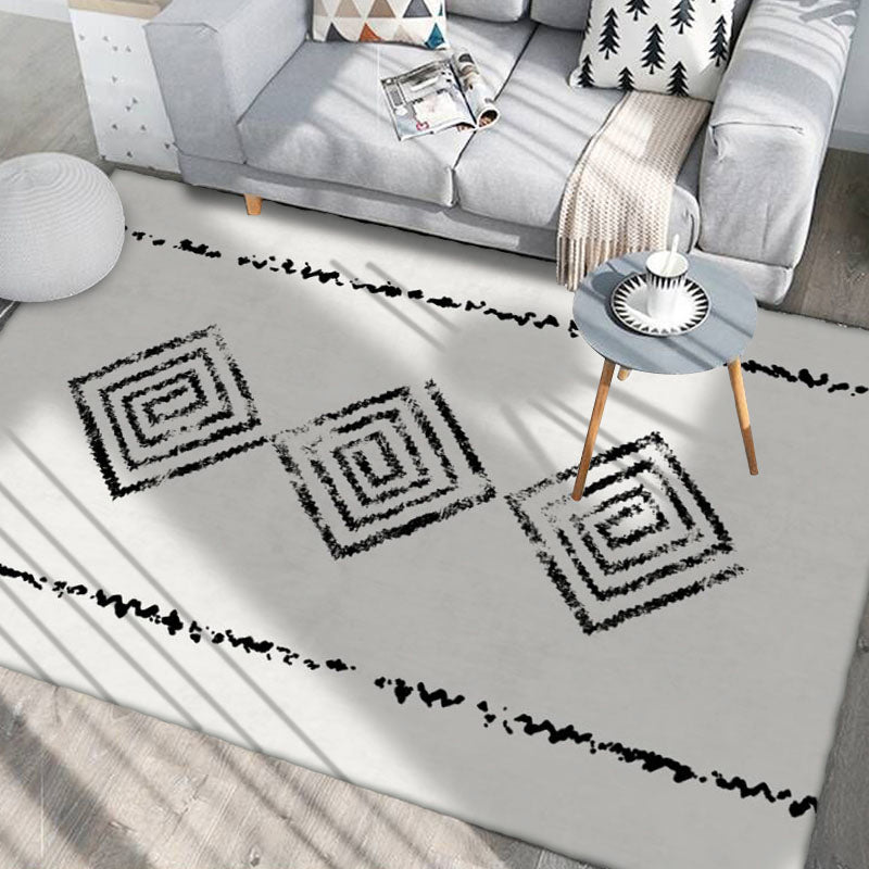 Funky Geometric Printed Rug Multi Color Synthetics Indoor Rug Non-Slip Backing Machine Washable Area Carpet for Decoration Clearhalo 'Area Rug' 'Rugs' 'Southwestern' Rug' 2318041