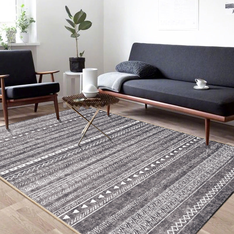 Bohomian Living Room Rug Multi Colored Geometric Print Area Carpet Polyster Non-Slip Backing Pet Friendly Indoor Rug Clearhalo 'Area Rug' 'Rugs' 'Southwestern' Rug' 2318052