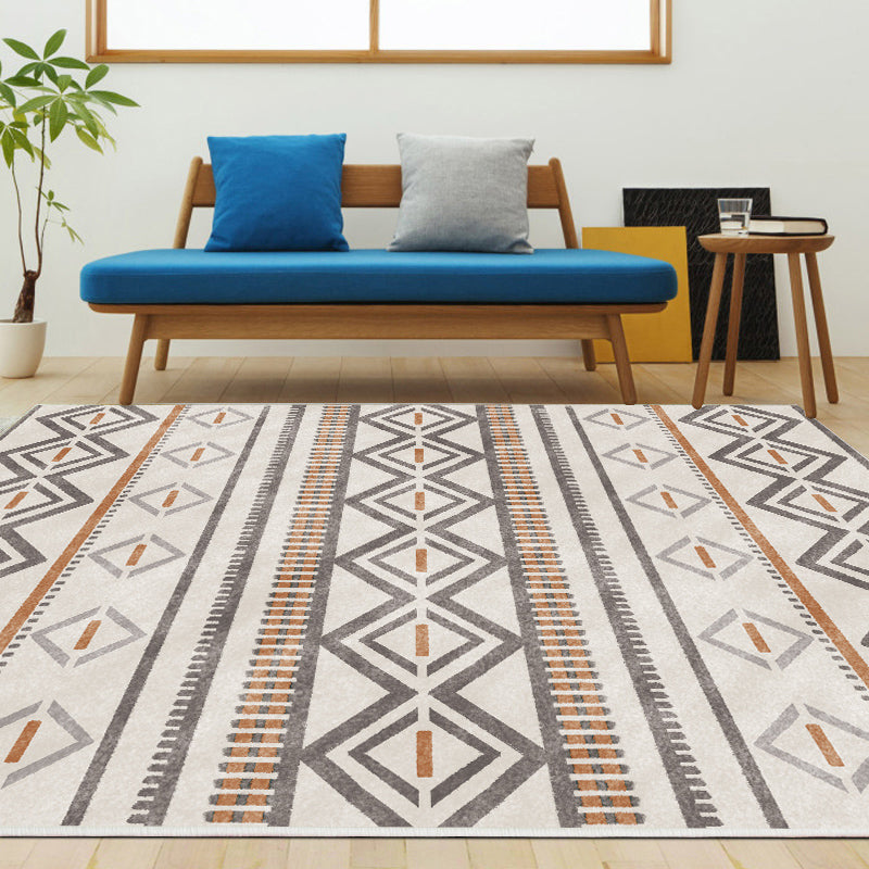 Bohomian Living Room Rug Multi Colored Geometric Print Area Carpet Polyster Non-Slip Backing Pet Friendly Indoor Rug Clearhalo 'Area Rug' 'Rugs' 'Southwestern' Rug' 2318054