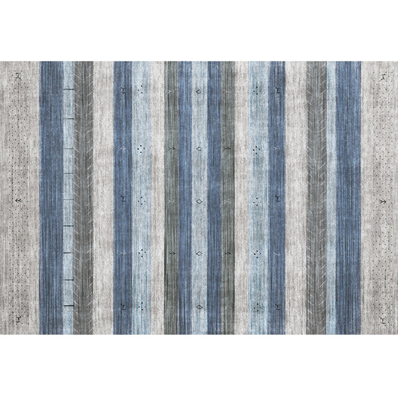 Bohomian Living Room Rug Multi Colored Geometric Print Area Carpet Polyster Non-Slip Backing Pet Friendly Indoor Rug Blue Clearhalo 'Area Rug' 'Rugs' 'Southwestern' Rug' 2318055
